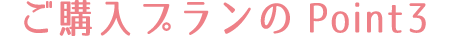 ご購入プランのPoint3